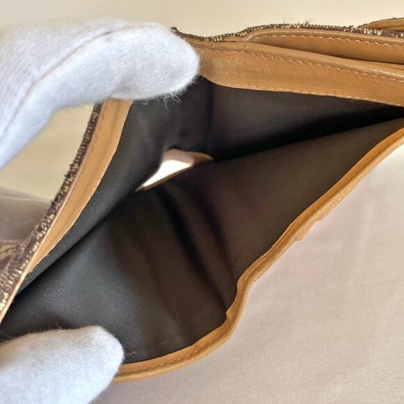 DIOR Trotter Canvas Leather Bi-fold Compact Wallet - Picture 11 of 13